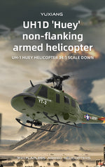 YU XIANG F07 UH-1 Huey 2.4G 6CH 1/34 Scale RC Military Helicopter Flybarless Helicopter Model Easy to Fly - stirlingkit