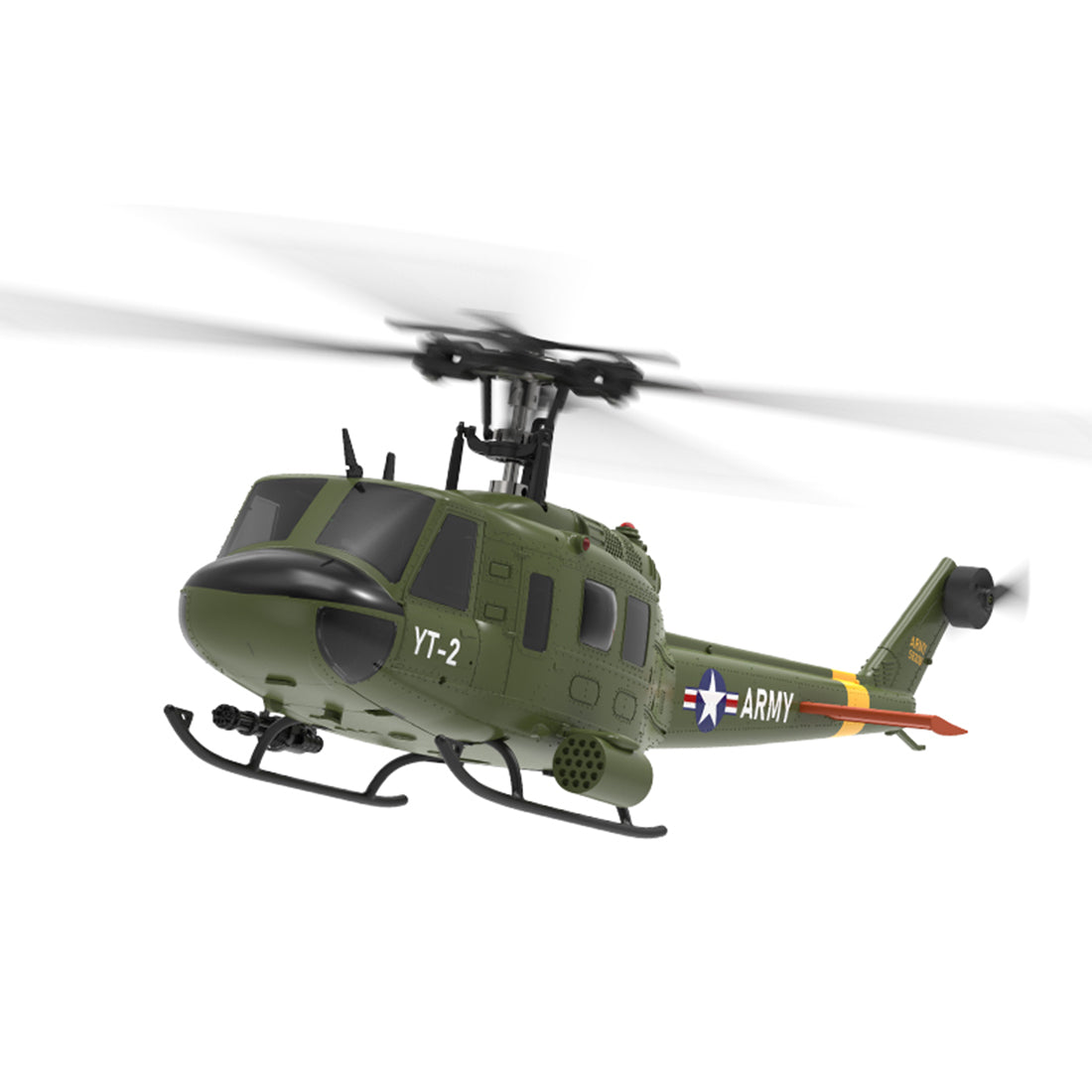 YU XIANG F07 UH-1 Huey 2.4G 6CH 1/34 Scale RC Military Helicopter Flybarless Helicopter Model Easy to Fly - stirlingkit
