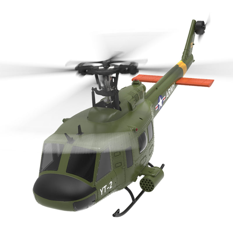 YU XIANG F07 UH-1 Huey 2.4G 6CH 1/34 Scale RC Military Helicopter Flybarless Helicopter Model Easy to Fly - stirlingkit