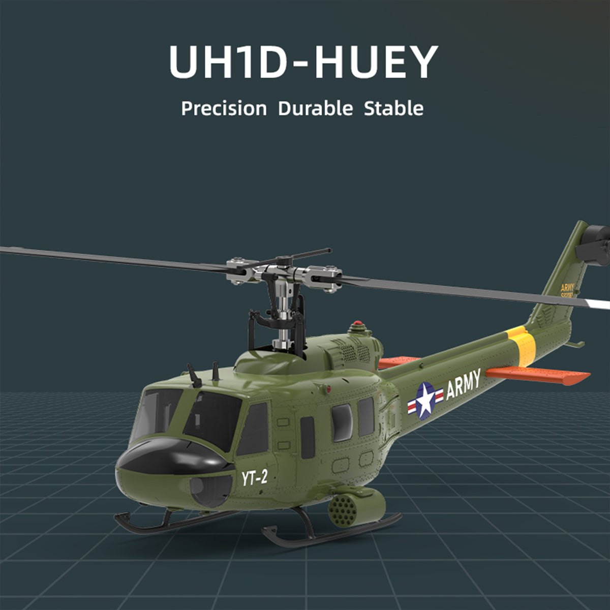 YU XIANG F07-V  UH-1 Huey 3D Stunt RC Helicopter 2.4G 6CH Brushless Direct-Drive Flybarless Aircraft Model 1/34 Scale RTF Version - stirlingkit