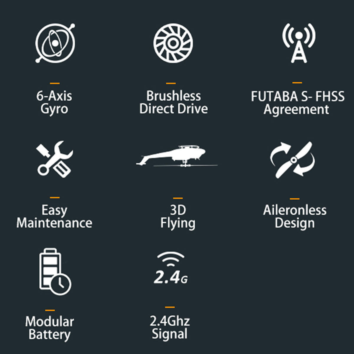 YU XIANG F07-V  UH-1 Huey 3D Stunt RC Helicopter 2.4G 6CH Brushless Direct-Drive Flybarless Aircraft Model 1/34 Scale RTF Version - stirlingkit