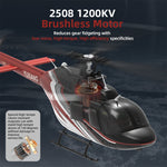 YU XIANG F08 Bell 206 Brushless Beginner Helicopter 2.4G 6CH Flybarless RC Helicopter Model RTF - stirlingkit