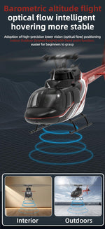 YU XIANG F08 Bell 206 Brushless Beginner Helicopter 2.4G 6CH Flybarless RC Helicopter Model RTF - stirlingkit