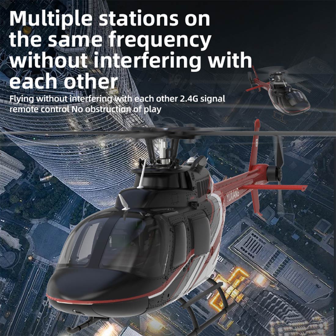 YU XIANG F08 Bell 206 Brushless Beginner Helicopter 2.4G 6CH Flybarless RC Helicopter Model RTF - stirlingkit