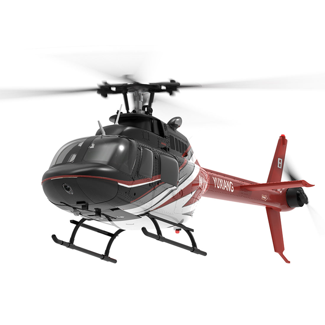YU XIANG F08 Bell 206 Brushless Beginner Helicopter 2.4G 6CH Flybarless RC Helicopter Model RTF - stirlingkit