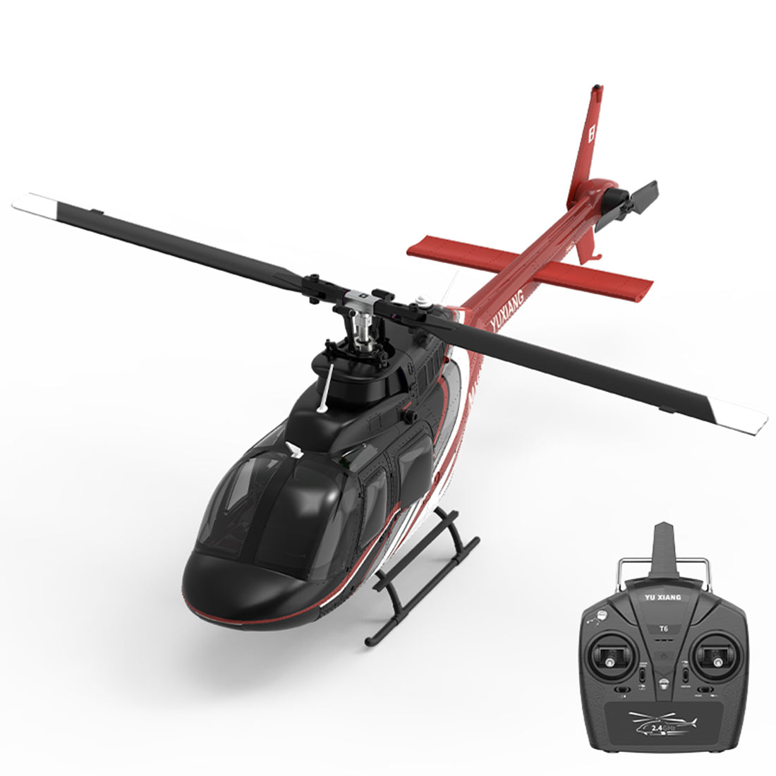 YU XIANG F08 Bell 206 Brushless Beginner Helicopter 2.4G 6CH Flybarless RC Helicopter Model RTF - stirlingkit
