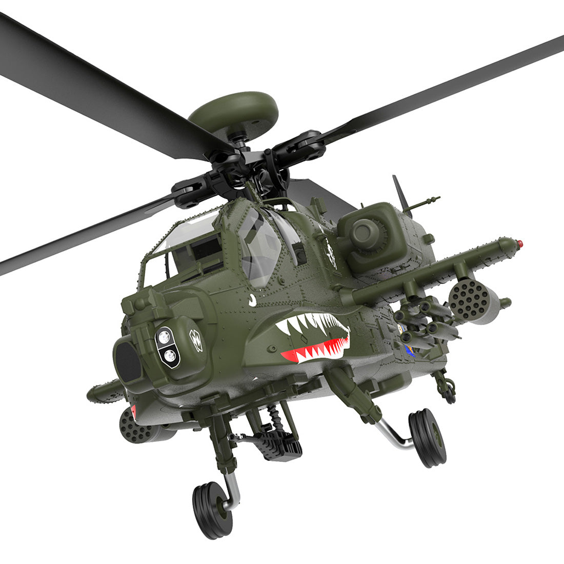 YU XIANG F11 AH-64 Apache RC Helicopter Model 1/32 Scale 2.4G 6CH - stirlingkit