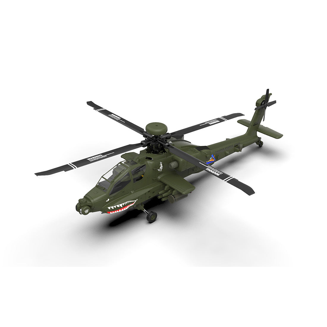 YU XIANG F11 AH-64 Apache RC Helicopter Model 1/32 Scale 2.4G 6CH - stirlingkit