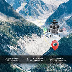 YU XIANG F11-S AH64 Apache RC Helicopter 1/32 2.4G 6CH RTF GPS Smart Version - stirlingkit