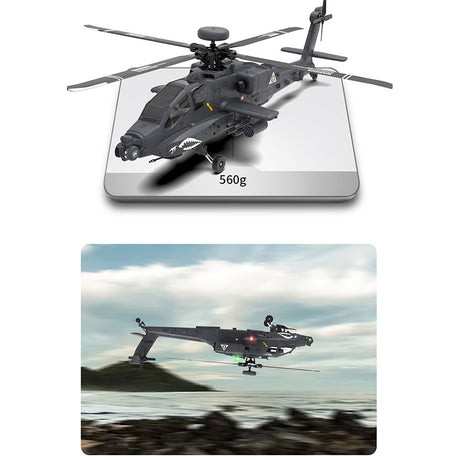 YU XIANG F11-S AH64 Apache RC Helicopter 1/32 2.4G 6CH RTF GPS Smart Version - stirlingkit