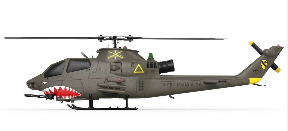 YU XIANG F112S AH-1 Cobra Attack RC Helicopter 2.4G 9CH 200 Class Military Airplane RTF - stirlingkit