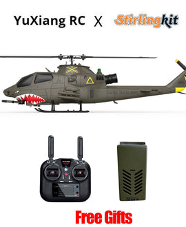 YU XIANG F112S AH-1 Cobra Attack RC Helicopter 2.4G 9CH 200 Class Military Airplane RTF