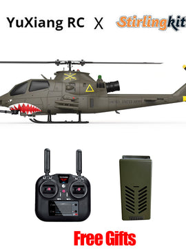 YU XIANG F112S AH-1 Cobra Attack RC Helicopter 2.4G 9CH 200 Class Military Airplane RTF