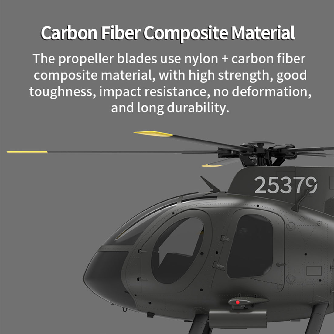 YU XIANG F119S MD500 MH-6 Little Bird Military GPS RC Helicopter Model RTF 1/16 Scale 250-Class 2.4G 9CH 6G/3D & Openable Cockpit - stirlingkit