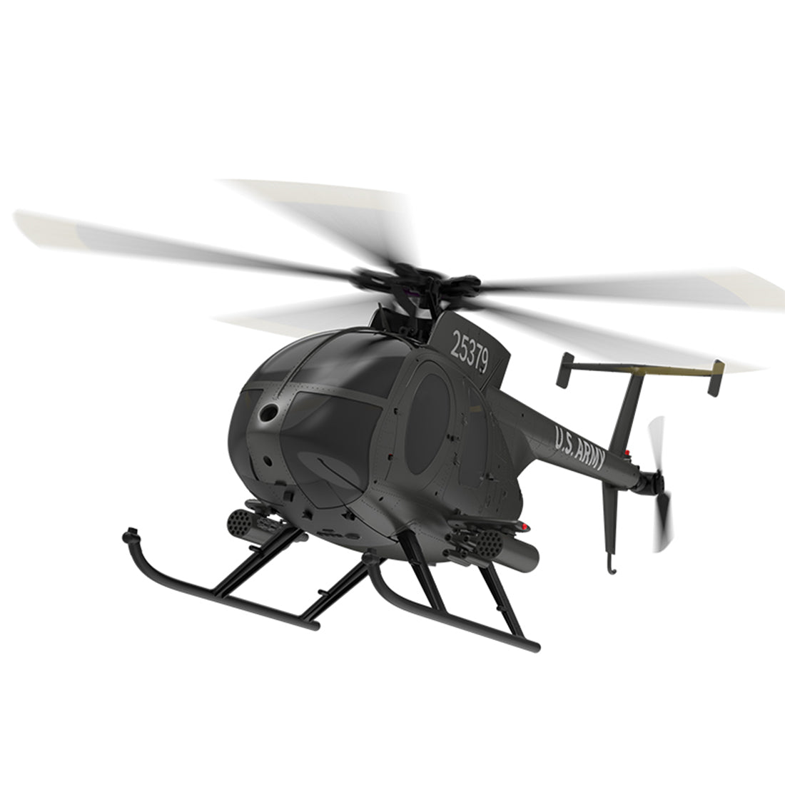 YU XIANG F119S MD500 MH-6 Little Bird Military GPS RC Helicopter Model RTF 1/16 Scale 250-Class 2.4G 9CH 6G/3D & Openable Cockpit - stirlingkit