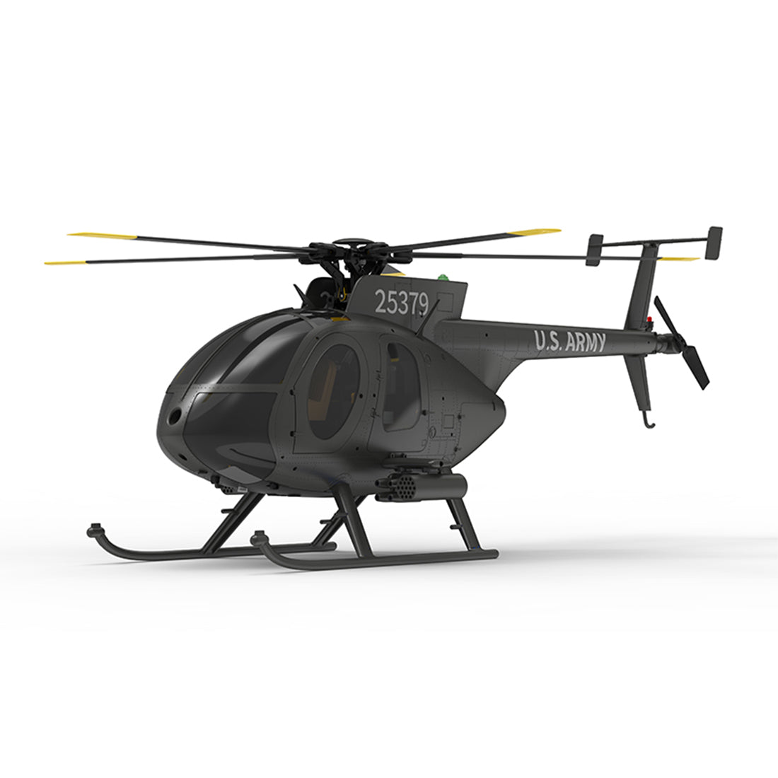 YU XIANG F119S MD500 MH-6 Little Bird Military GPS RC Helicopter Model RTF 1/16 Scale 250-Class 2.4G 9CH 6G/3D & Openable Cockpit - stirlingkit