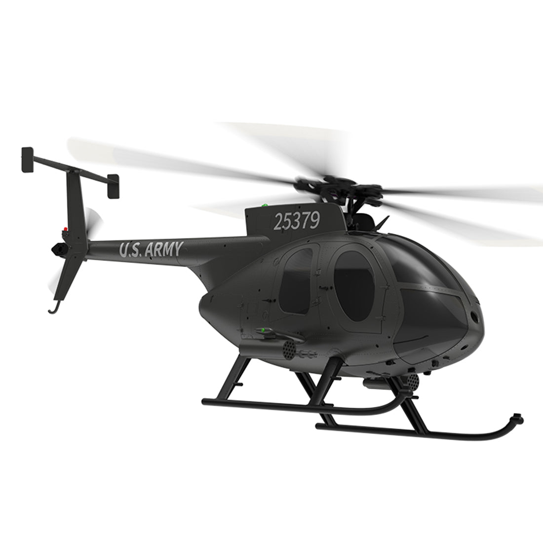 YU XIANG F119S MD500 MH-6 Little Bird Military GPS RC Helicopter Model RTF 1/16 Scale 250-Class 2.4G 9CH 6G/3D & Openable Cockpit