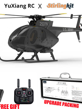 YU XIANG F119S MD500 MH-6 Little Bird Military GPS RC Helicopter Model RTF 1/16 Scale 250-Class 2.4G 9CH 6G/3D & Openable Cockpit