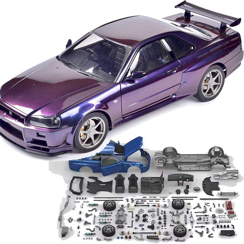 Capo GTR SkyLine GT-R R34 Drift Car Model Building kits 1/8