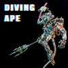 3D Metal Diving Ape Difficult Puzzle Model Building Kits 700+PCS - stirlingkit