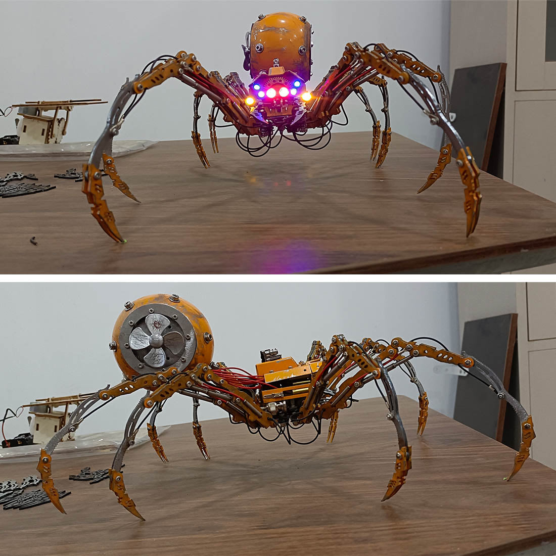 Post-Apocalyptic Destroyed Big Black Spider 3D DIY Assembly Model Kits - stirlingkit