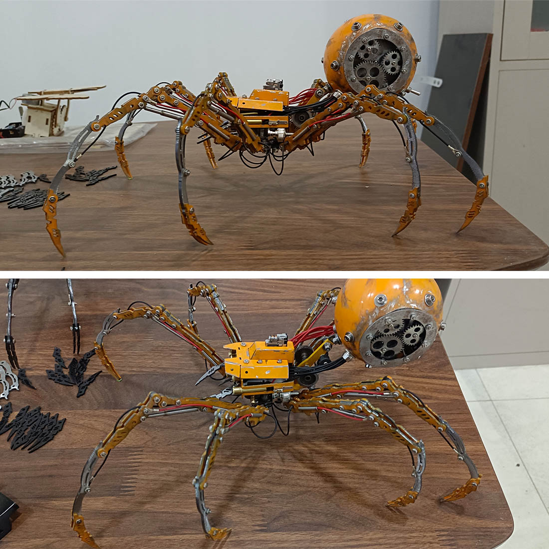 Post-Apocalyptic Destroyed Big Black Spider 3D DIY Assembly Model Kits - stirlingkit