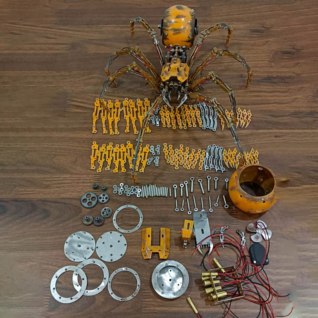 Post-Apocalyptic Destroyed Big Black Spider 3D DIY Assembly Model Kits - stirlingkit