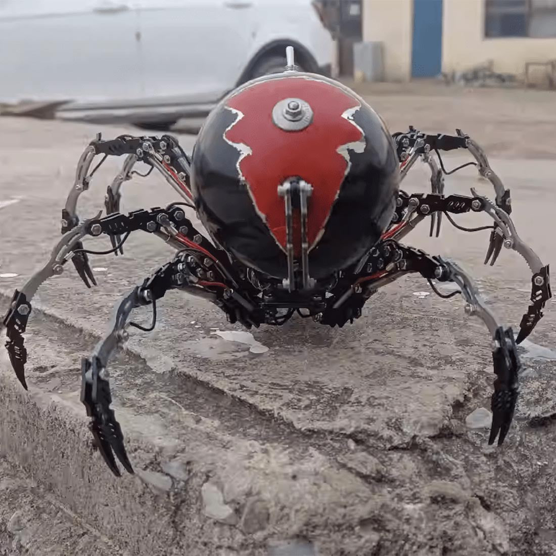 Post-Apocalyptic Destroyed Big Black Spider 3D DIY Assembly Model Kits - stirlingkit