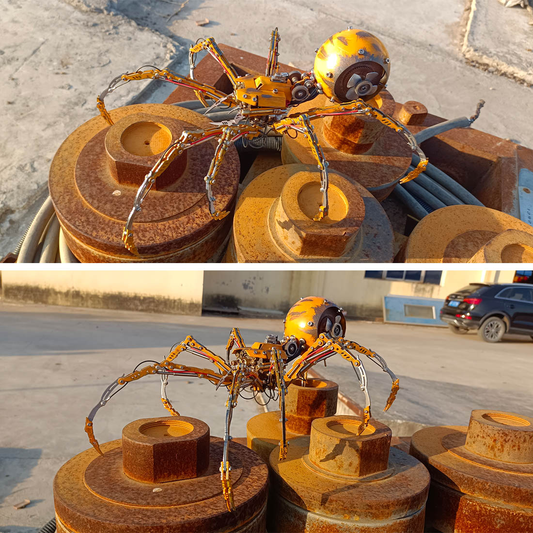 Post-Apocalyptic Destroyed Big Black Spider 3D DIY Assembly Model Kits - stirlingkit