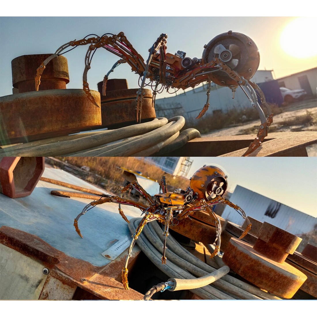 Post-Apocalyptic Destroyed Big Black Spider 3D DIY Assembly Model Kits - stirlingkit