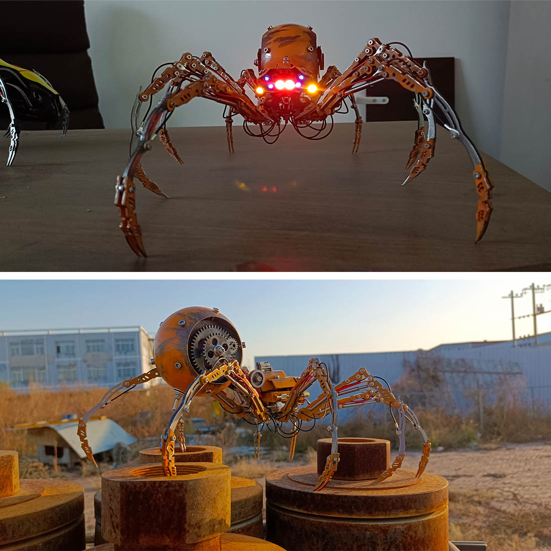 Post-Apocalyptic Destroyed Big Black Spider 3D DIY Assembly Model Kits - stirlingkit