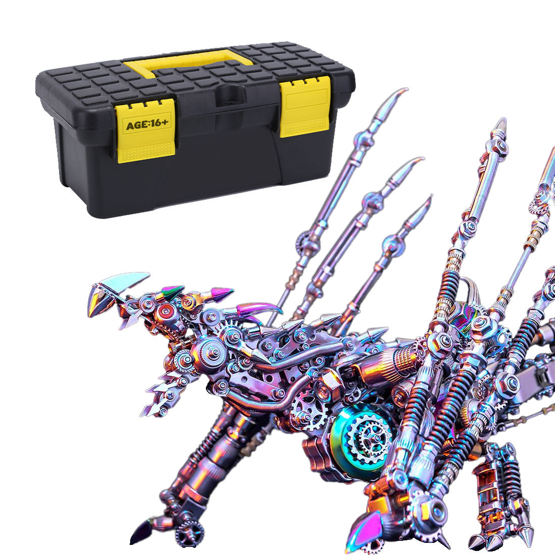 Punk Style Dragon Model with Skeleton Wings 3D DIY Metal Model Kits 1390+PCS - stirlingkit