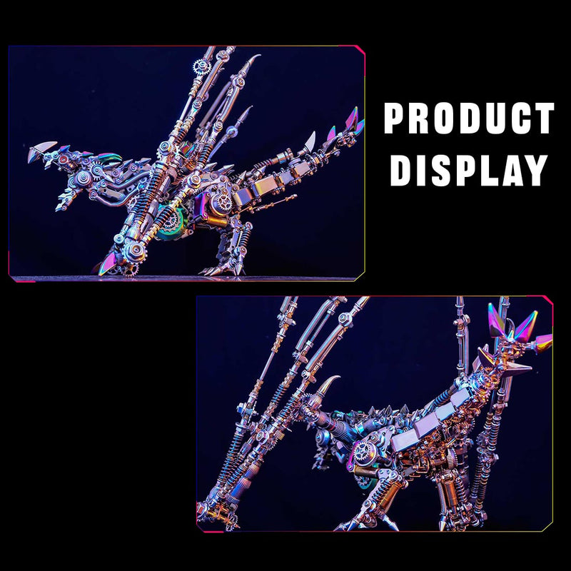 Punk Style Dragon Model with Skeleton Wings 3D DIY Metal Model Kits 1390+PCS - stirlingkit