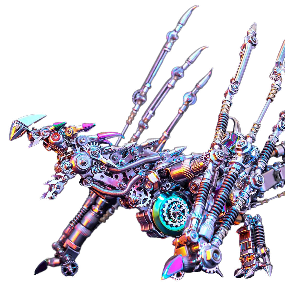 Punk Style Dragon Model with Skeleton Wings 3D DIY Metal Model Kits 1390+PCS - stirlingkit