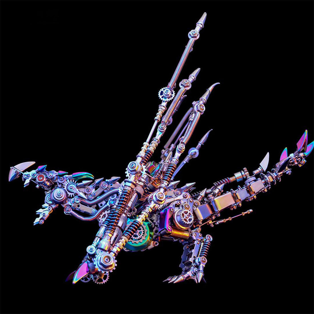 Punk Style Dragon Model with Skeleton Wings 3D DIY Metal Model Kits 1390+PCS - stirlingkit