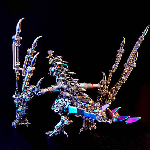 Punk Style Dragon Model with Skeleton Wings 3D DIY Metal Model Kits 1390+PCS - stirlingkit