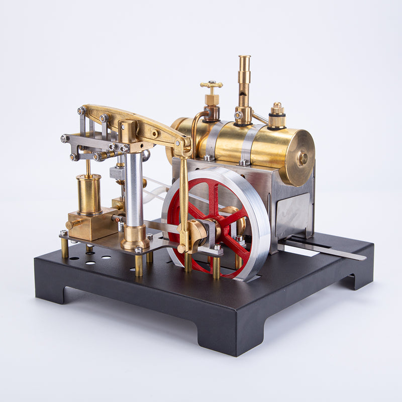 RETROL DIY Steam Beam Engine Model with Boiler & Centrifugal Flyball Governor Model Assembly Kit - stirlingkit