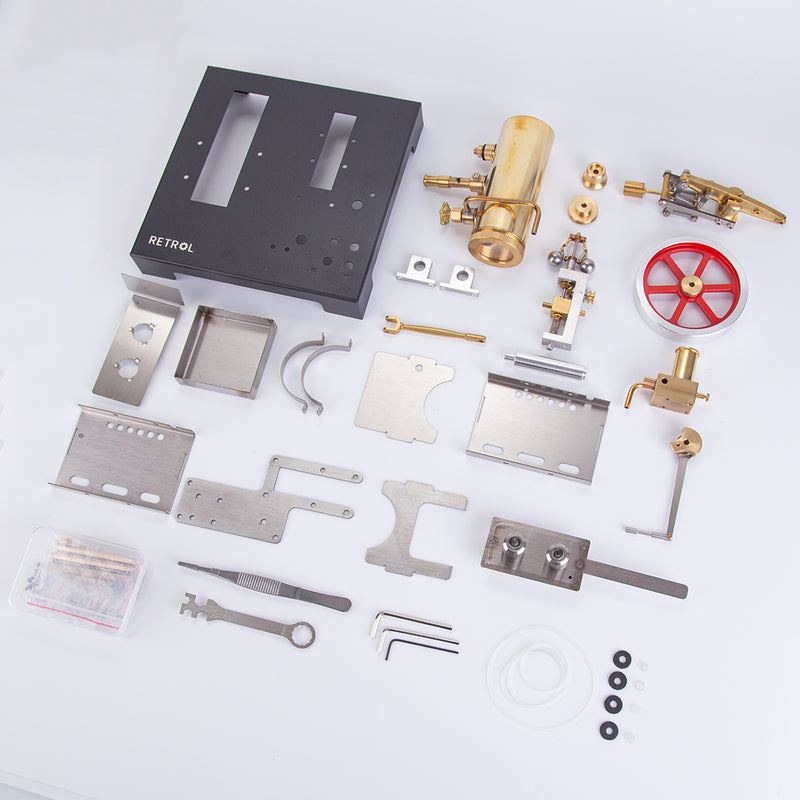 RETROL DIY Steam Beam Engine Model with Boiler & Centrifugal Flyball ...