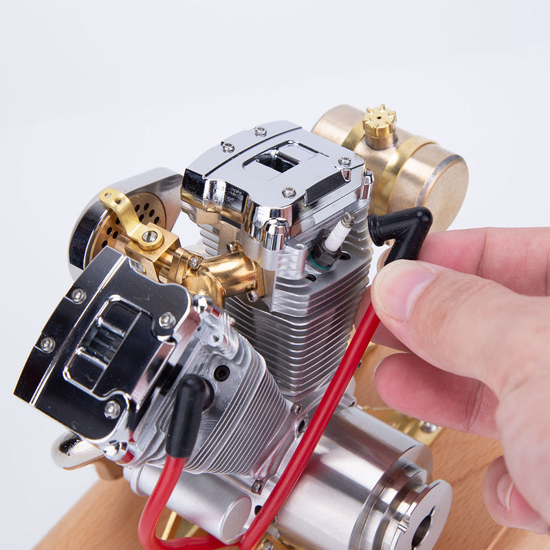 RETROL V-Twin Engine Model R34 Four-Stroke Gasoline Engine Motorcycle Engine OHV 4.2CC - stirlingkit