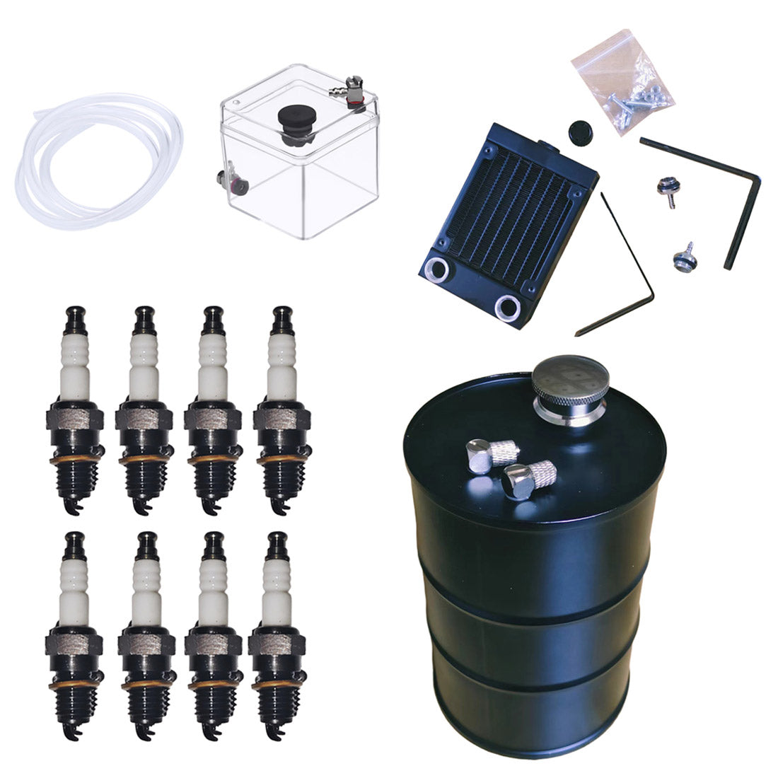 Starter Kit With Water-Cooling Radiator Tank Kits for Cison V8 Engine ...