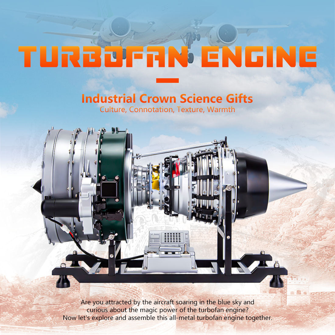 TECHING DIY Twin-spool Turbofan Engine Kits Assembly 1/10 Electric ...
