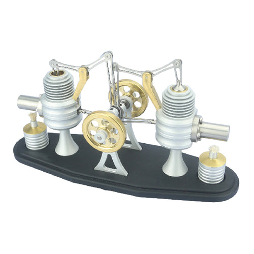 Twin Walking Beam Stirling Engine Model Kits Twin-Cylinder - stirlingkit