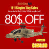 WOLFBUSH & YU XIANG F11-N AH64 RC Apache Attack Helicopter 6G/3D with Optical Flow Altitude 1/32 Hold RTF - stirlingkit