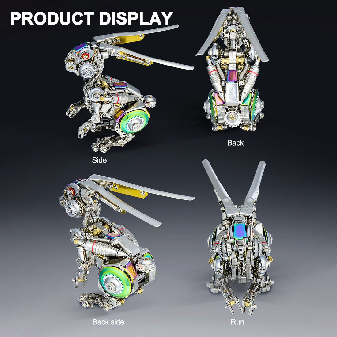 Mechanical Rabbit Building Blocks 500PCS Punk Mechanical Rabbit DIY Assembly Model 3D Metal Puzzle ...