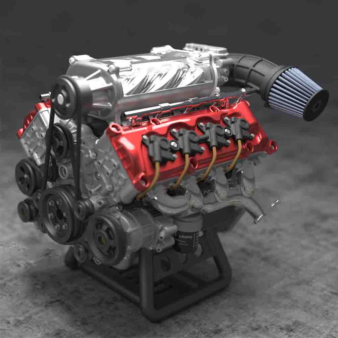 MAD RC DIY V8 Engine Model Kit for Capra VS4-10 Pro - Build Your Own V8 Engine That Works - stirlingkit