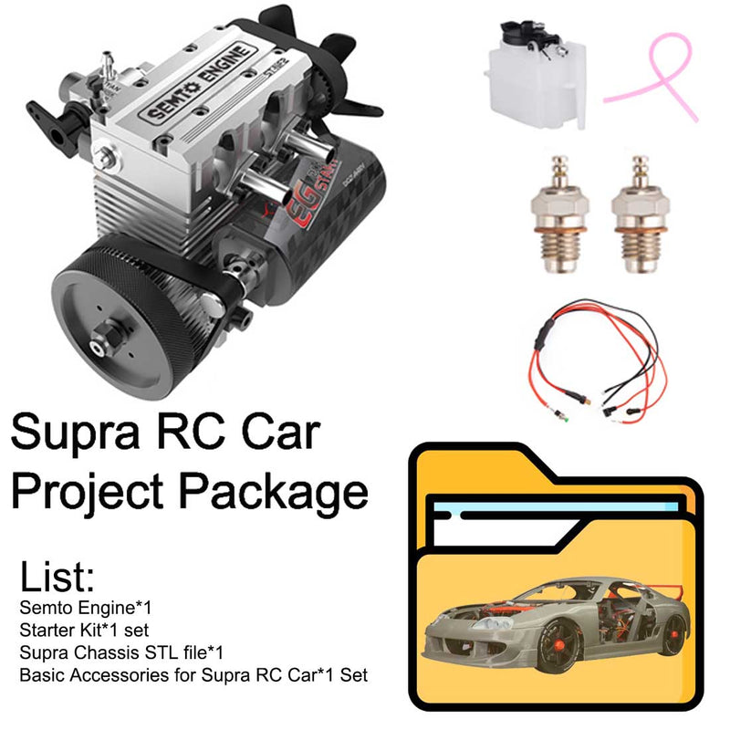 SEMTO ENGINE ST-NF2 DIY Build a Nitro 4 Stroke 2 Cylinder Engine Kit That Runs- FS-L200AC - stirlingkit