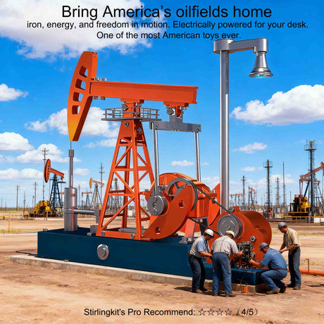 Teching 219pcs 3D Metal Pumping Unit Model DIY Assembly Model Science Education Toy Gift - stirlingkit