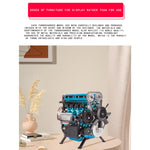 TECHING Build Your Own 4 Cylinder Engine Kits for Adults with Turbocharger DM111 Upgrade - stirlingkit