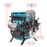 TECHING Build Your Own 4 Cylinder Engine Kits for Adults with Turbocharger DM111 Upgrade - stirlingkit