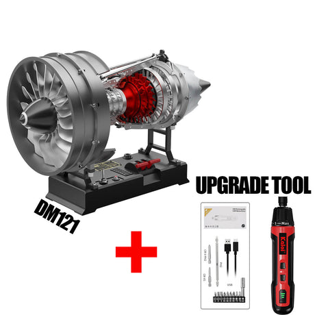 TECHING 1/12 Scale Dual Spool Cutaway Turbofan Engine Model Kits Build your Own Jet Engine Kit That Runs 300+pcs DM121